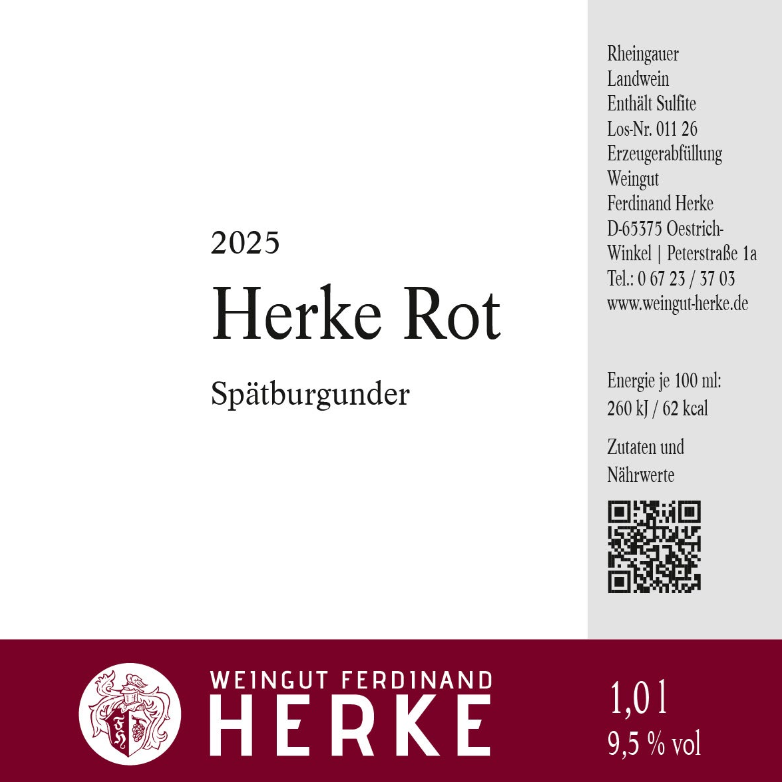 Hofwein ROT - Herke Spätburgunder